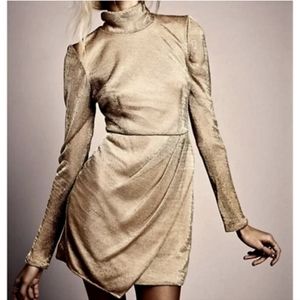 Free People Mercury Gold Bodycon Dress Special Edition